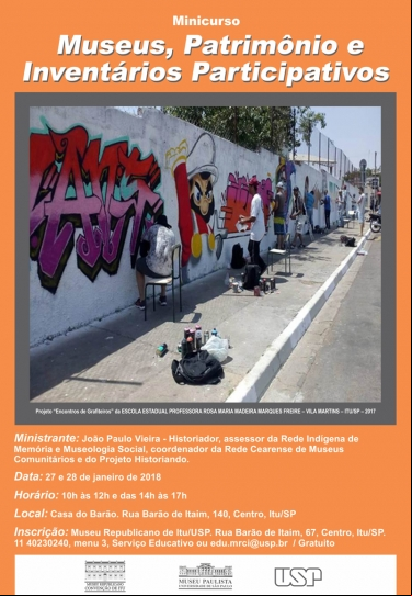 MINICURSO: MUSEUS, PATRIMÔNIO E INVENTÁRIOS PARTICIPATIVOS - MUSEU REPUBLICANO DE ITU/USP