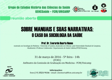 SOBRE MANUAIS E SUAS NARRATIVAS: O CASO DA SOCIOLOGIA DA SAÚDE - PROF. DR. EVERARDO DUARTE NUNES