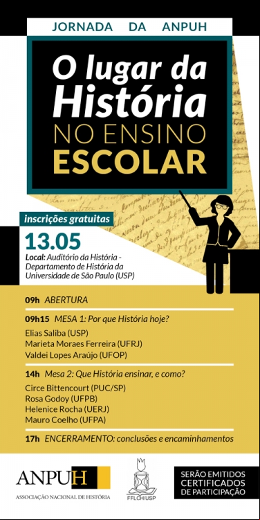 JORNADA DA ANPUH: O LUGAR DA HISTÓRIA NO ENSINO ESCOLAR