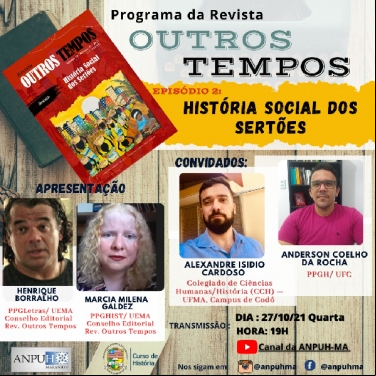 PROGRAMA DA REVISTA OUTROS TEMPOS: HISTÓRIA SOCIAL DOS SERTÕES